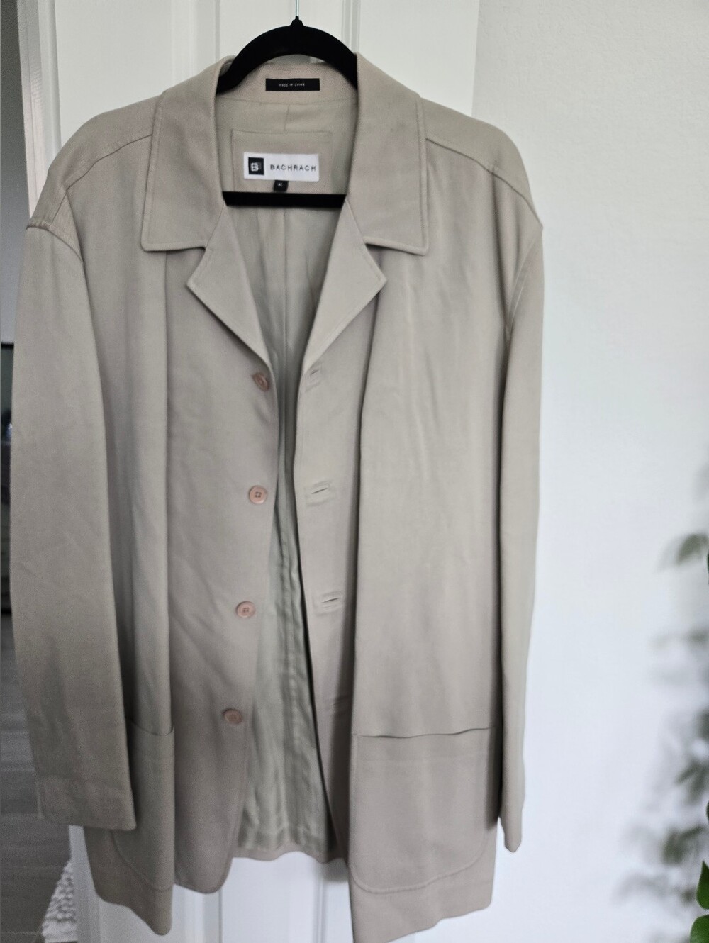 Bachrach Beige Single-Breasted Trench Coat - Picture 2 of 12